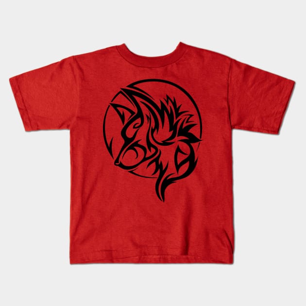 Wolf Tribal Kids T-Shirt by AVEandLIA